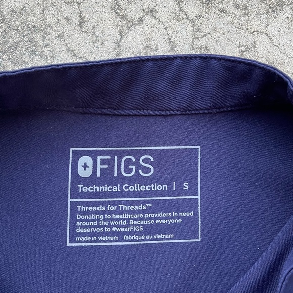 FIGS Kitale Women's W21SW1012 Navy Blue Maternity Scrub Top Size Small - Picture 6 of 10